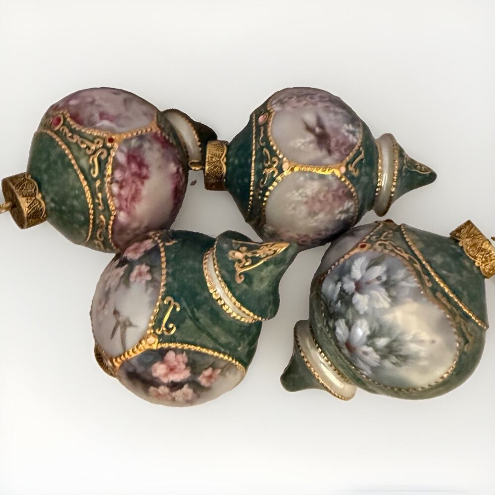 Vintage Lena Liu Hummingbird 1998 Porcelain Ornaments Bradford Exchange Lot 4